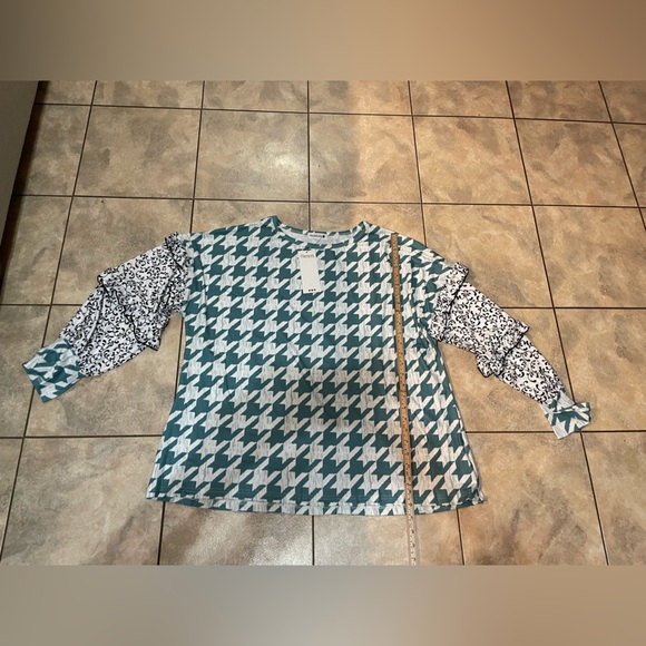 NWT NUGGLES RILYNN top elegant houndstooth 3XL - Picture 2 of 6